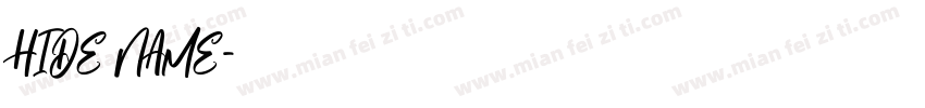 HIDE NAME字体转换
